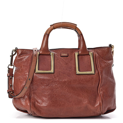 Chloe Tumbled Lambskin Medium Ethel Satchel Nutmeg Moka 1 of 13
