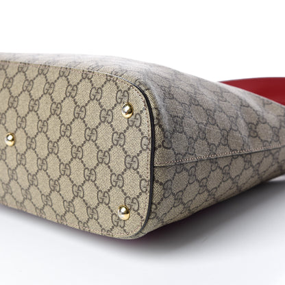 Gucci GG Supreme Monogram Linea A Hobo Red 6 of 14