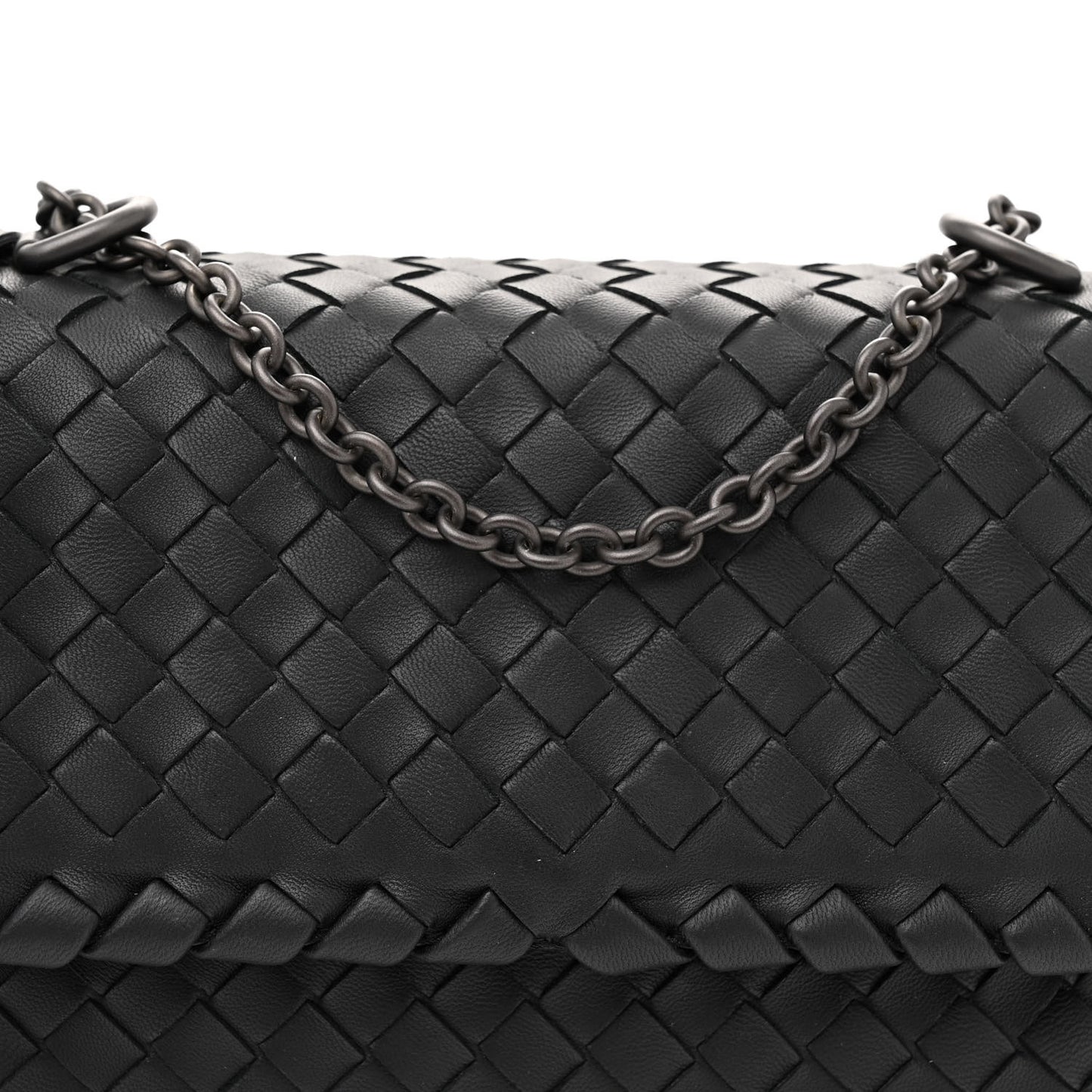 Nappa Intrecciato Baby Olimpia Shoulder Bag Black