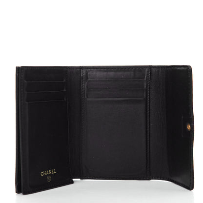 Chanel Grained Calfskin CC Flap Wallet Black 5 of 9