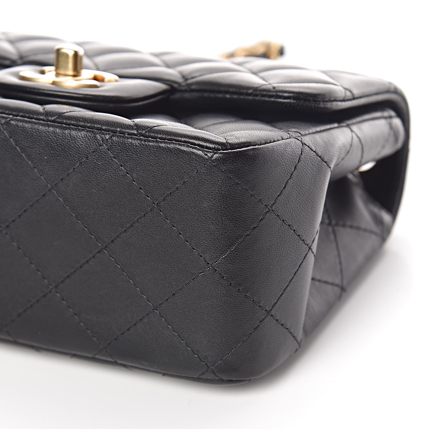 Chanel Lambskin Quilted Mini Square Flap Black 7 of 10