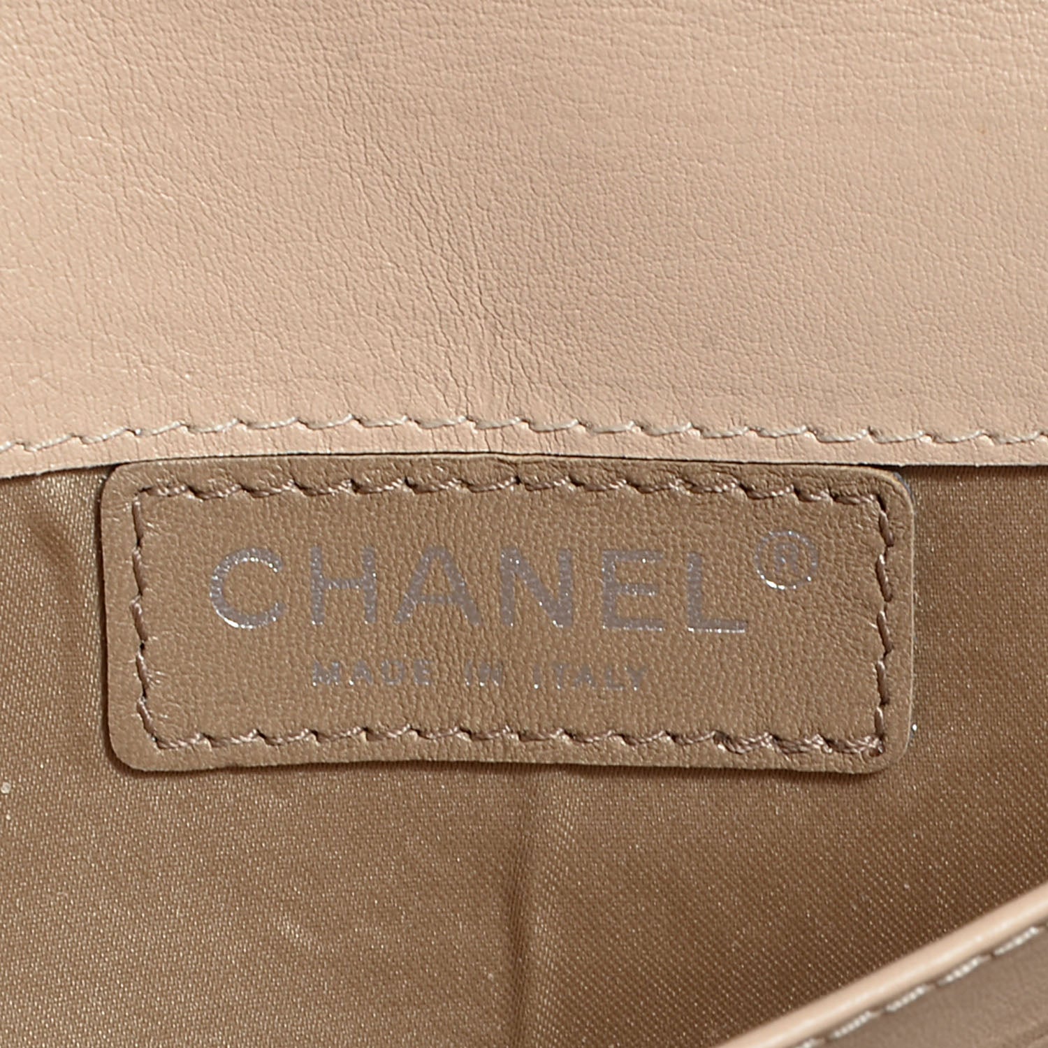 Chanel Patent Quilted Brilliant East West Clutch with Chain Beige 6 of 7