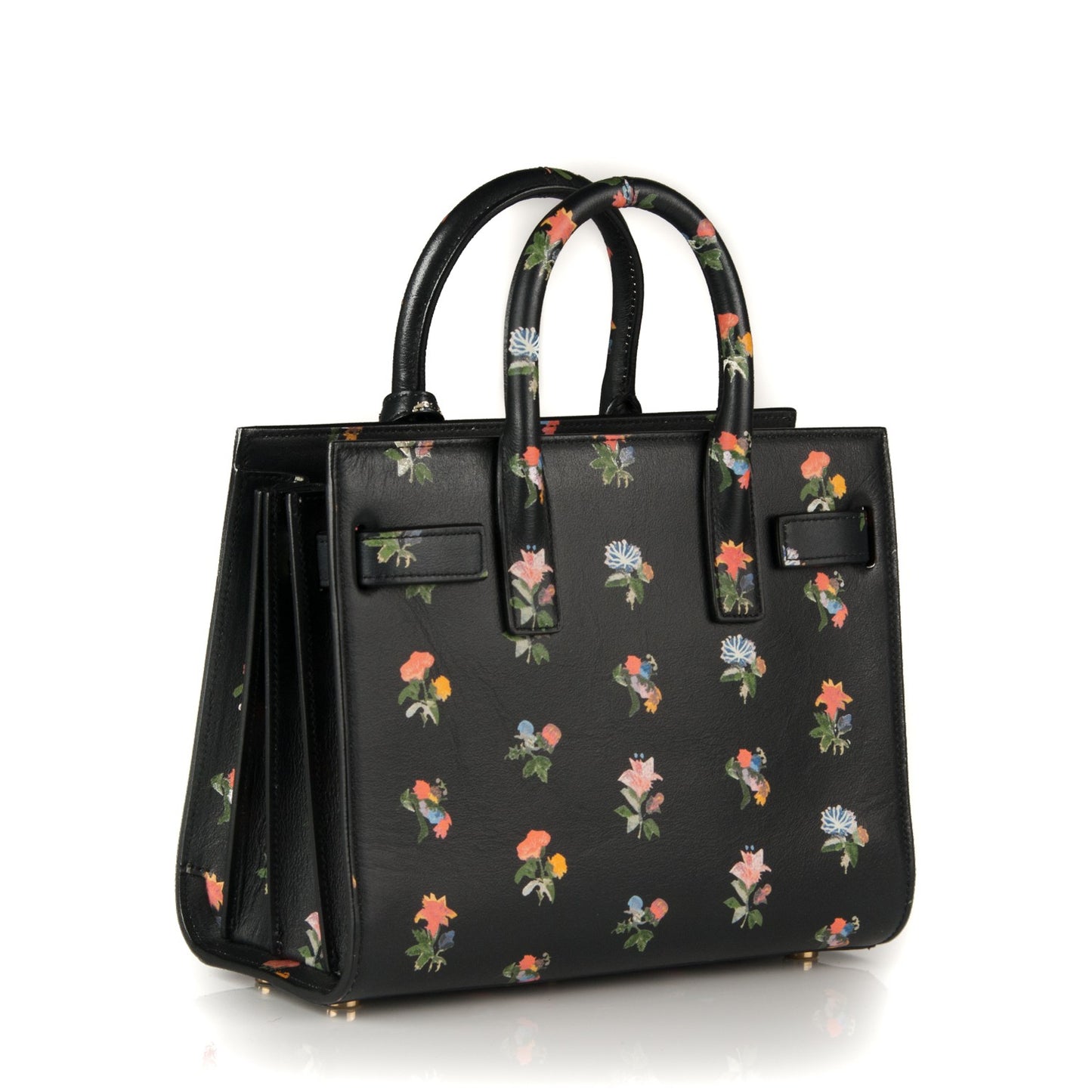 Calfskin Prairie Printed Nano Sac De Jour Black Multicolor