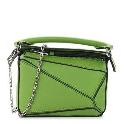 Loewe Calfskin Nano Puzzle Bag Apple Green 1 of 8