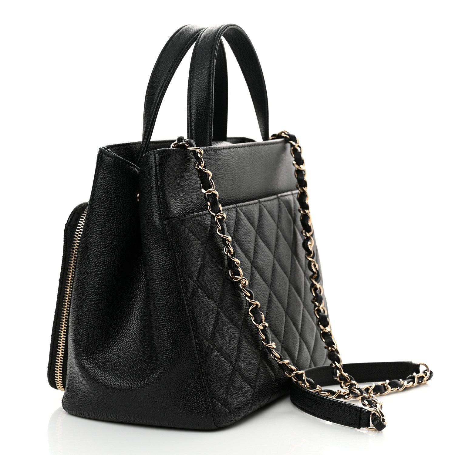 Chanel Caviar Quilted Small Business Affinity Shopping Bag Black 3 of 14
