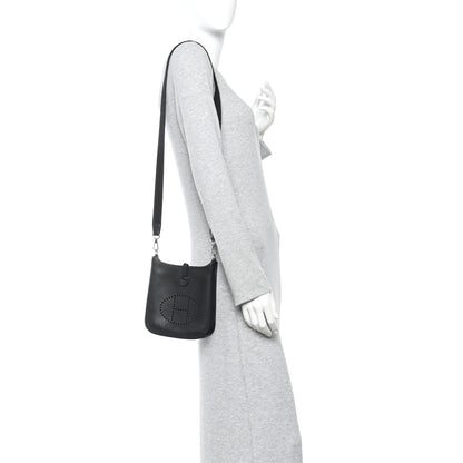 Hermes Taurillon Clemence Evelyne TPM Black 2 of 12