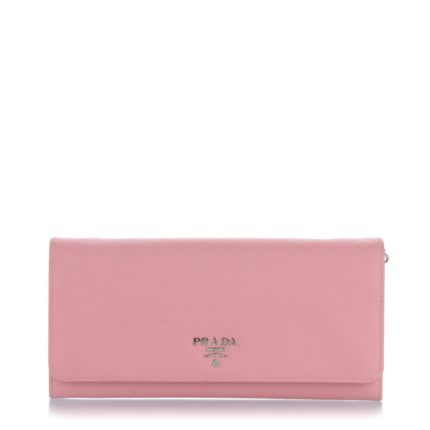 Prada Saffiano Metal Oro Chain Wallet Petalo 1 of 7