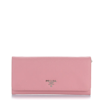 Prada Saffiano Metal Oro Chain Wallet Petalo 1 of 7