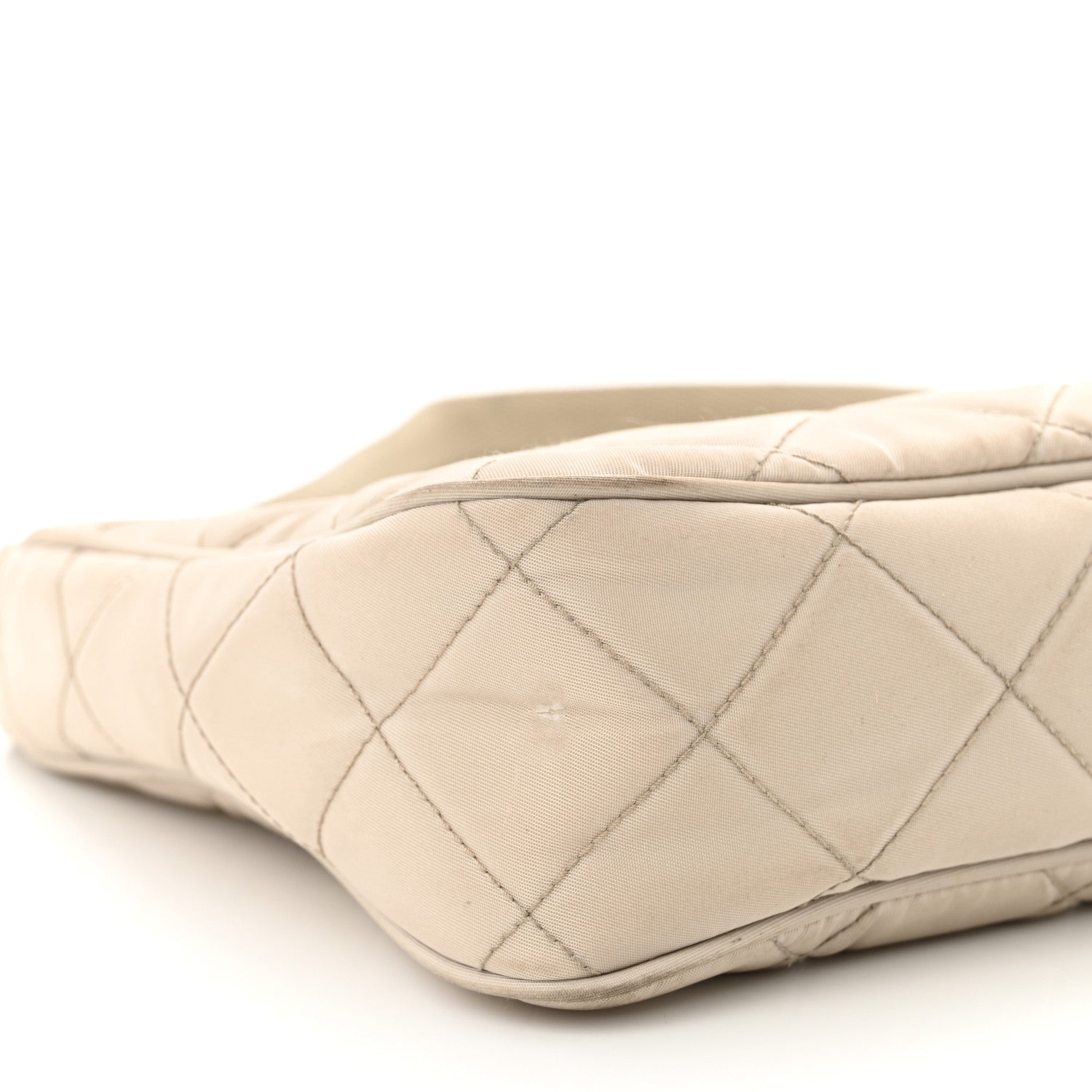 Prada Tessuto Nylon Stitched Shoulder Bag Pomice 9 of 13