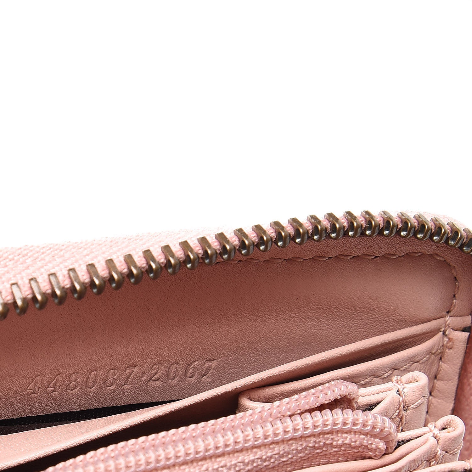 Gucci Calfskin Matelasse GucciGhost GG Marmont Zip Around Wallet Perfect Pink Rosa Ivory 5 of 10