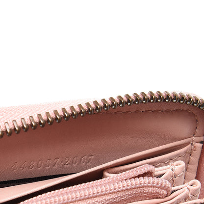 Gucci Calfskin Matelasse GucciGhost GG Marmont Zip Around Wallet Perfect Pink Rosa Ivory 5 of 10