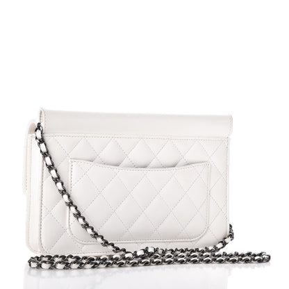 Chanel Lambskin Quilted Medium Crossing Times Flap Dark White 3 of 9