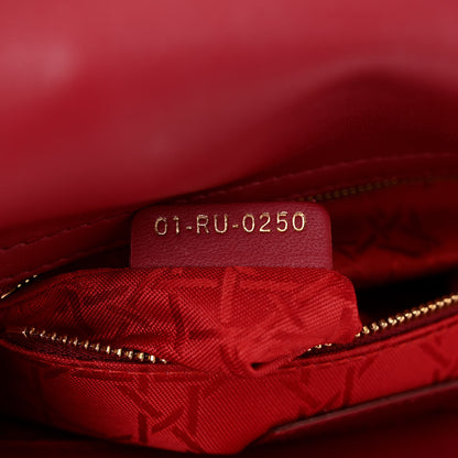 Christian Dior Lambskin Cannage Small My ABCDior Lady Dior Red 7 of 10