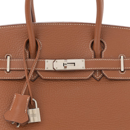 Hermes Taurillon Clemence Birkin 30 Gold 8 of 14