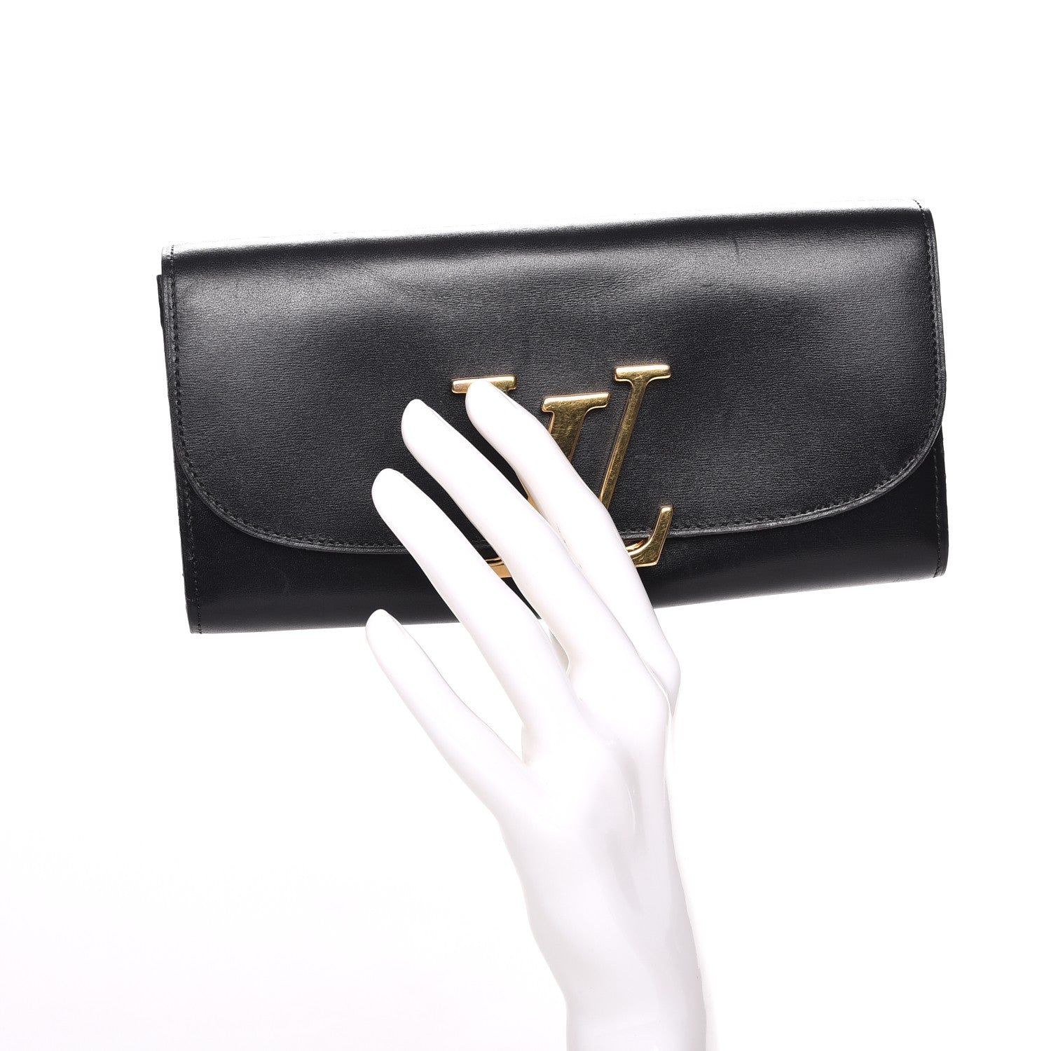 Louis Vuitton Box Calfskin Vivienne LV Long Wallet Black 2 of 11