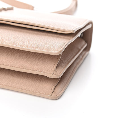 Saint Laurent Grained Calfskin Embossed Monogram Medium Sunset Marble Pink 9 of 10