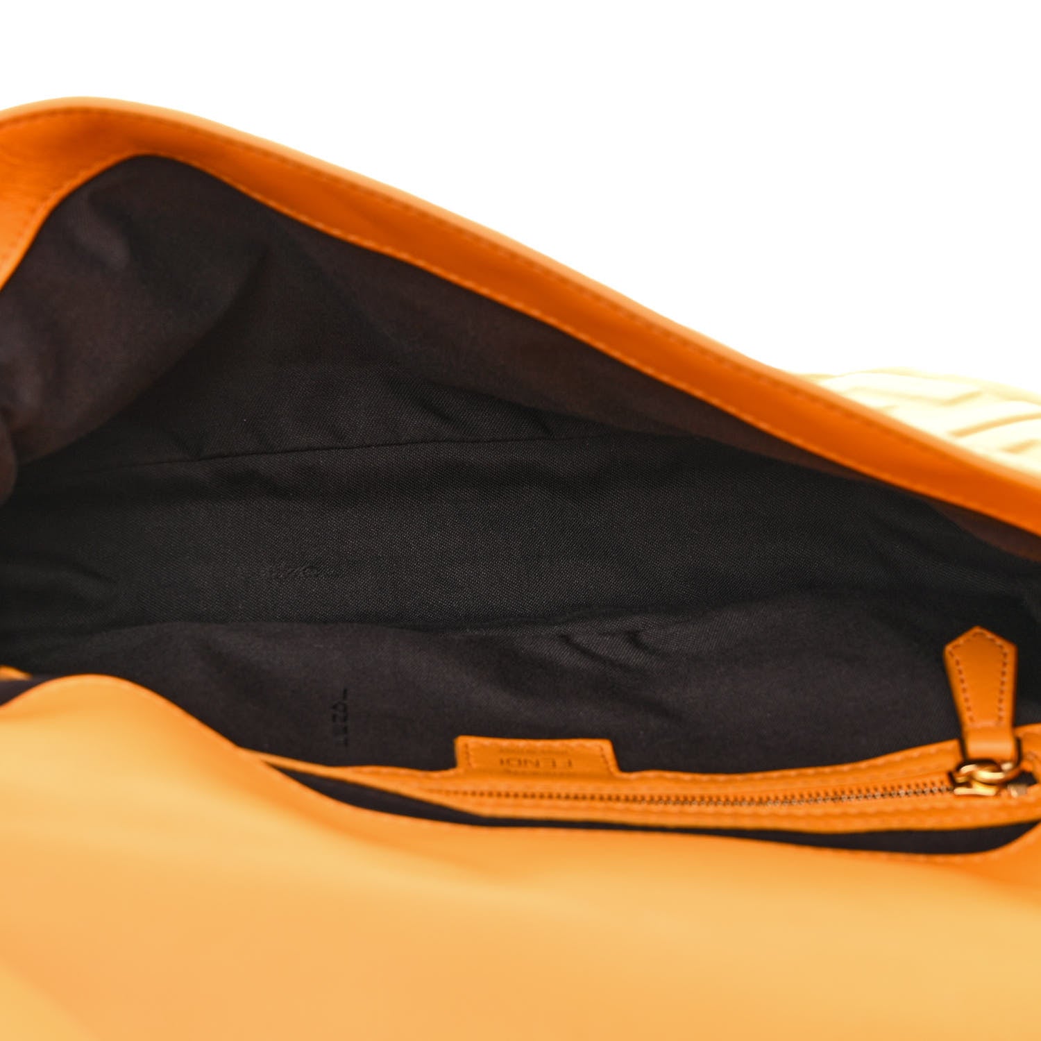 Fendi Nappa FF 1974 Embossed Baguette Clementine 5 of 13