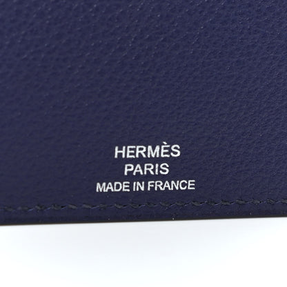Hermes Epsom Evercalf Evercolor Sombrero Les Petits Chevaux Card Holder Bleu Encre Indigo Bleu Royal Bleu Obscur 4 of 4