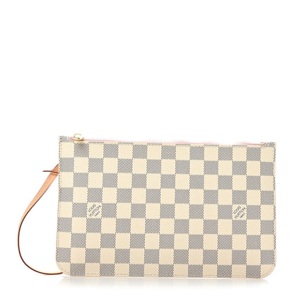 Louis Vuitton Damier Azur Neverfull MM GM Pochette Rose Ballerine 1 of 14