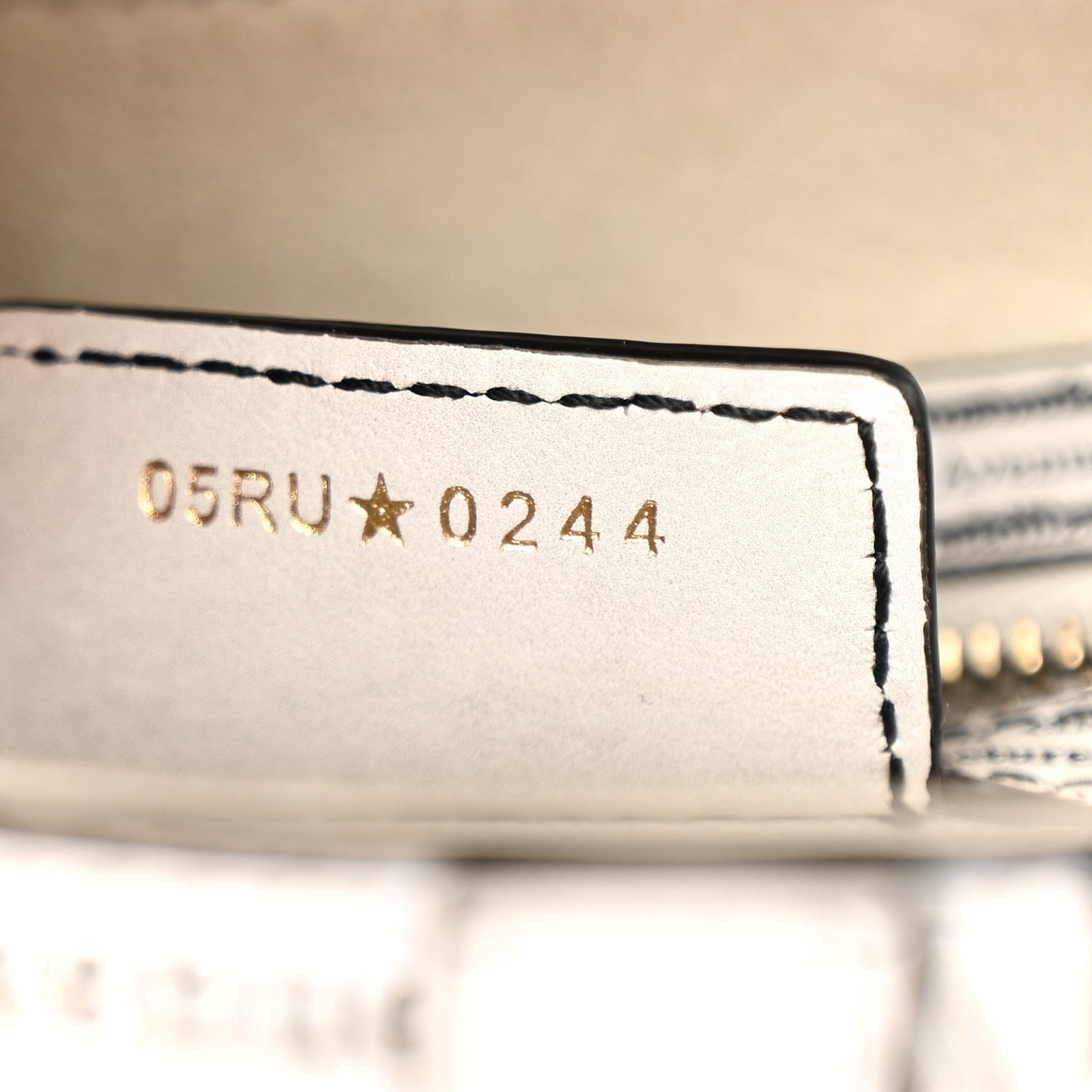 Calfskin Newspaper Printed Saddle Bag With Strap Black White