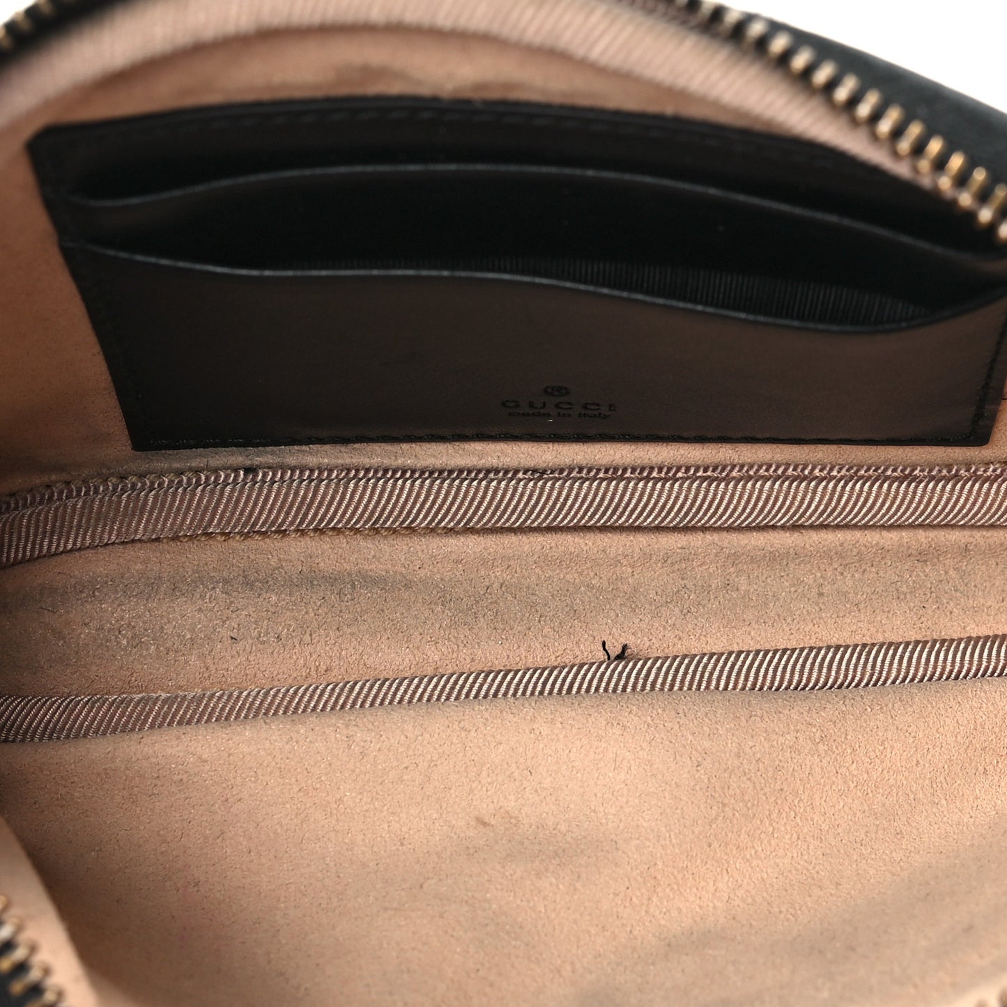 Calfskin Matelasse Mini GG Marmont Chain Crossbody Bag Black