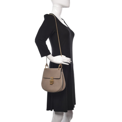 Chloe Grained Lambskin Drew Shoulder Bag Motty Grey 2 of 8