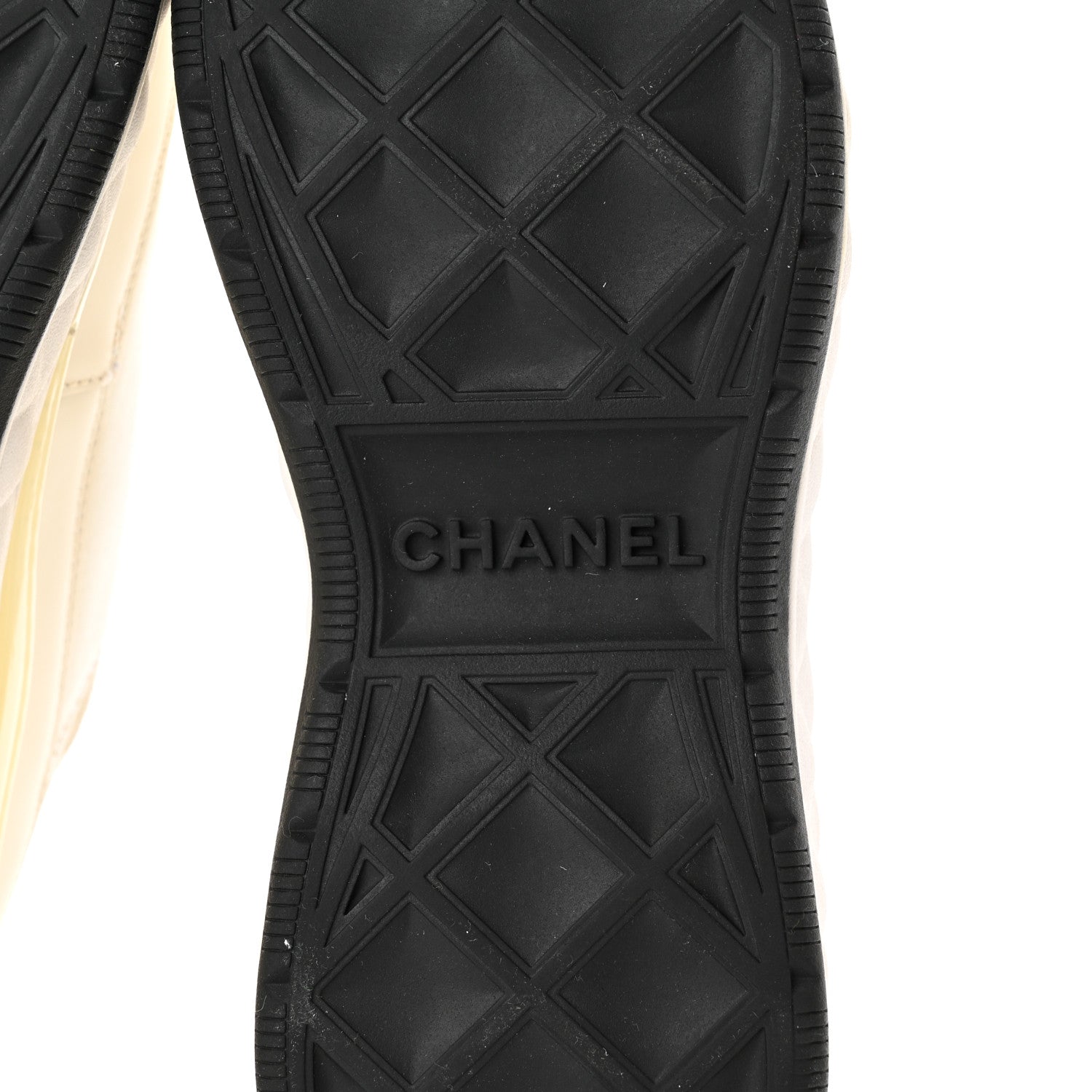 Chanel Velvet Calfskin Mixed Fibers CC Sneakers 36 Ivory Black 6 of 13