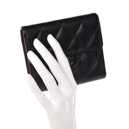 Chanel Caviar Quilted Compact Flap Wallet Black 2 of 9