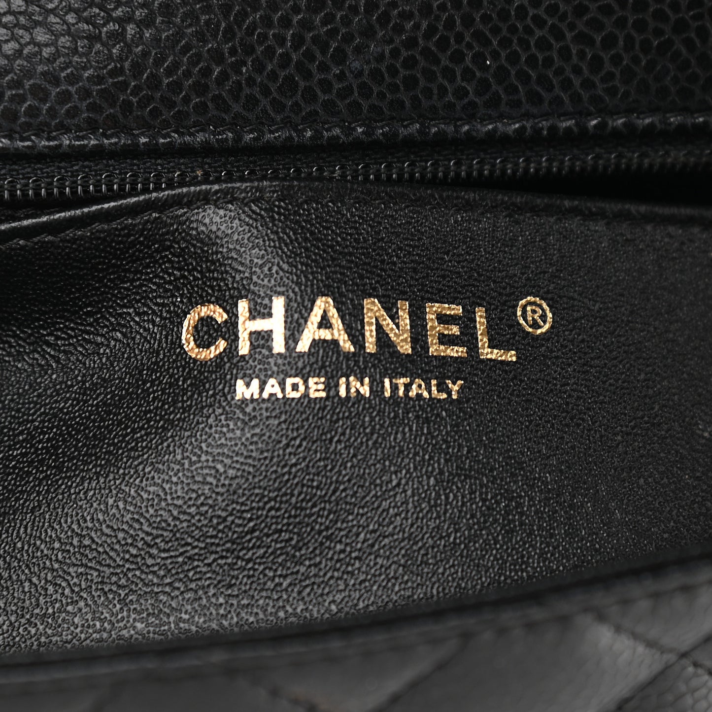 Caviar Quilted Mini Rectangular Flap Black