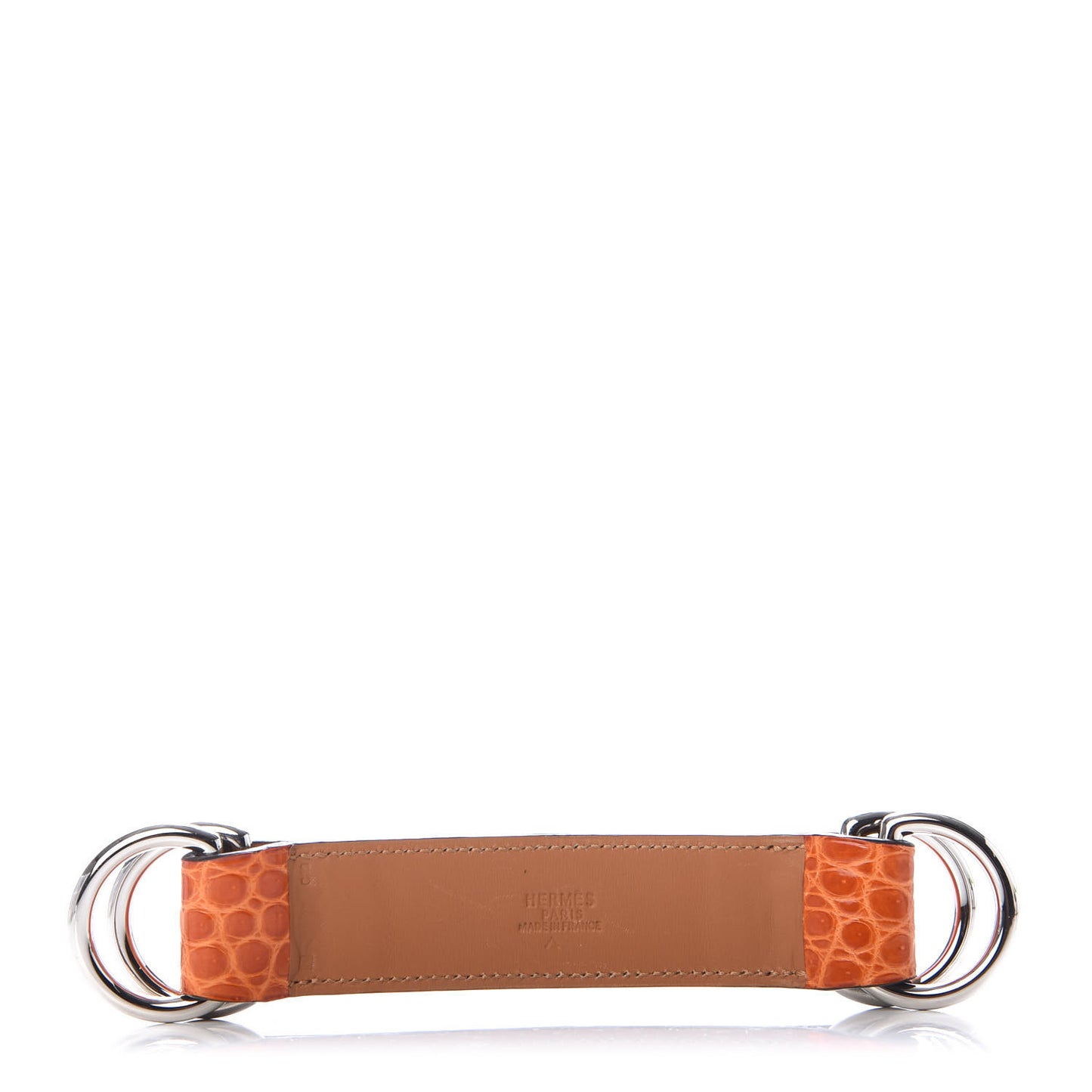 Shiny Niloticus Crocodile Romance Scarf Ring Orange