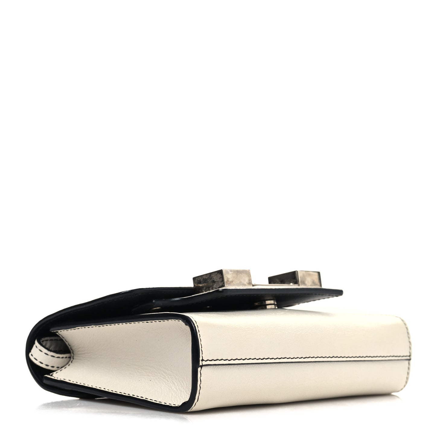 Calfskin PS11 Wallet With Strap White