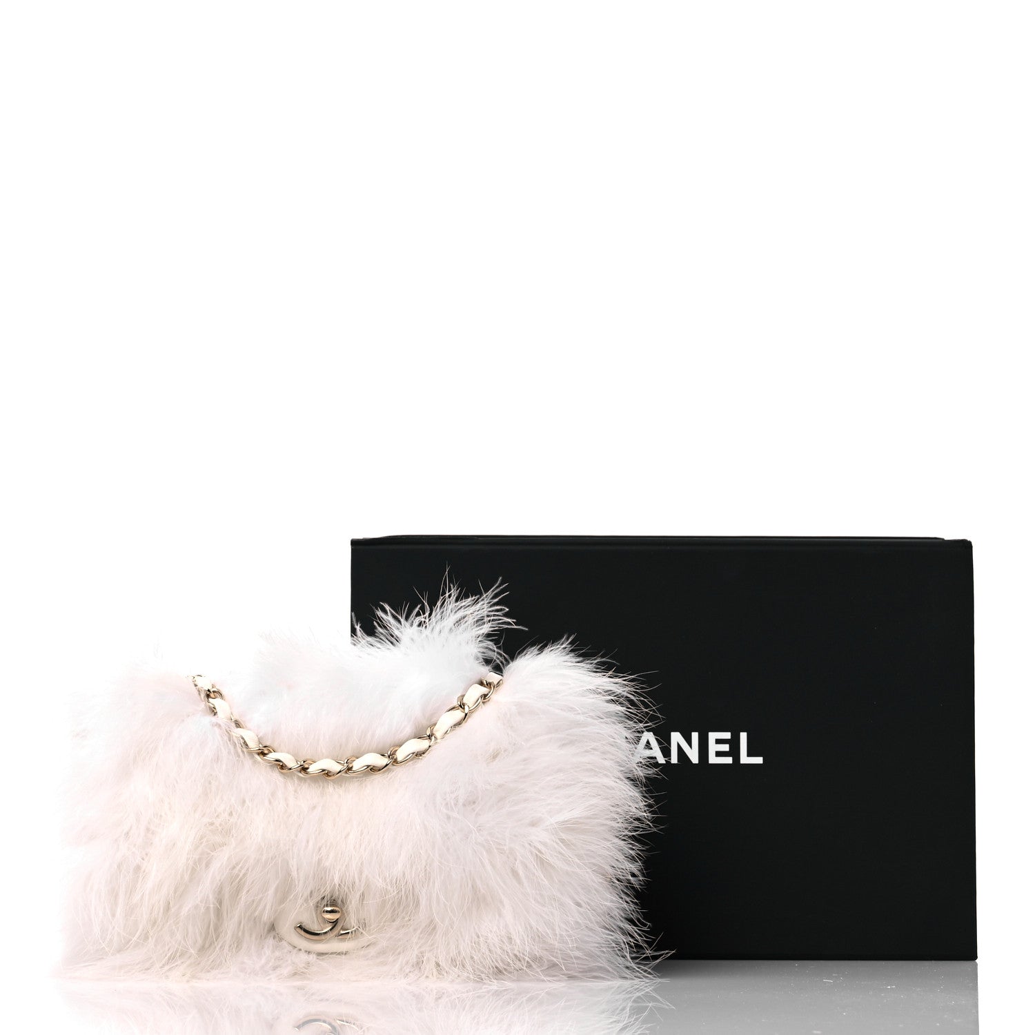 Chanel Feathers Lambskin Quilted Flap White 14 of 14
