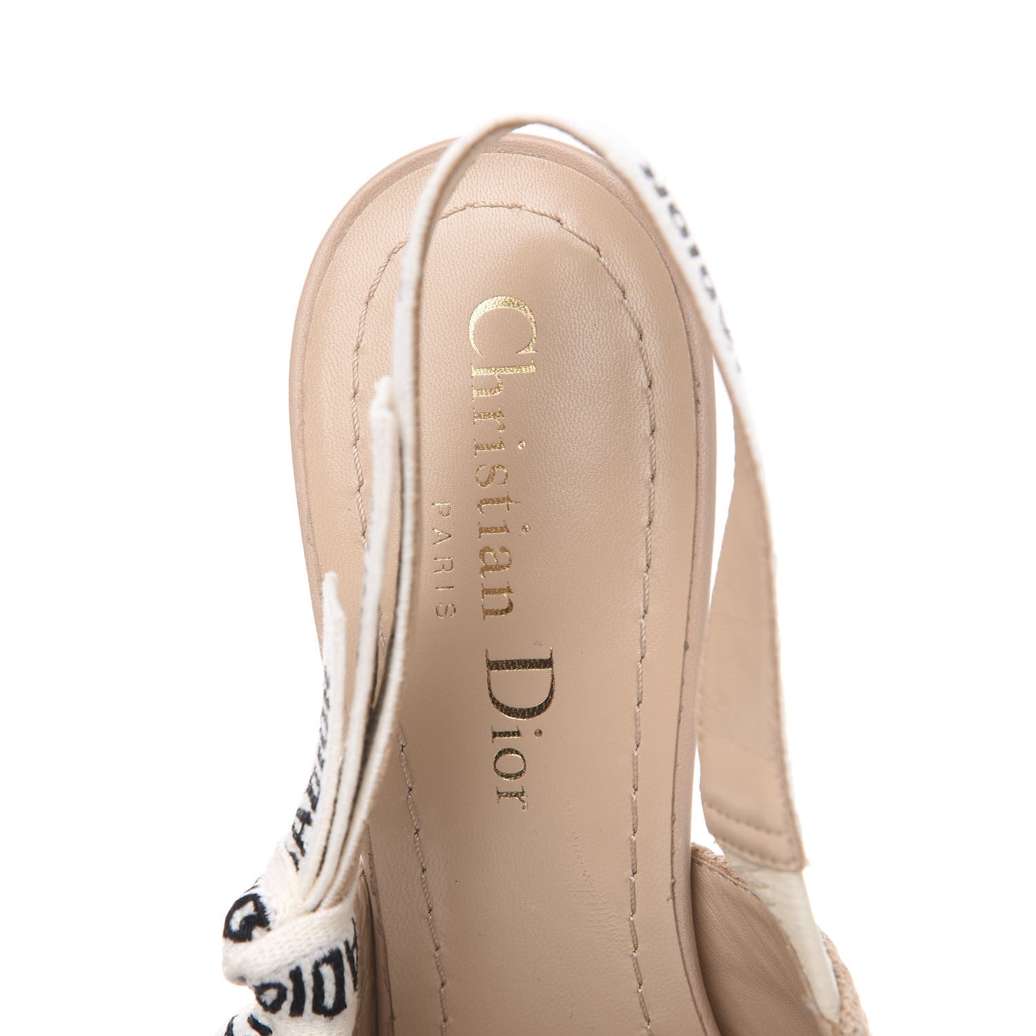 Christian Dior Technical Canvas Ribbon J Adior Slingback 65mm Pumps 37 Powder Nude 7 of 9