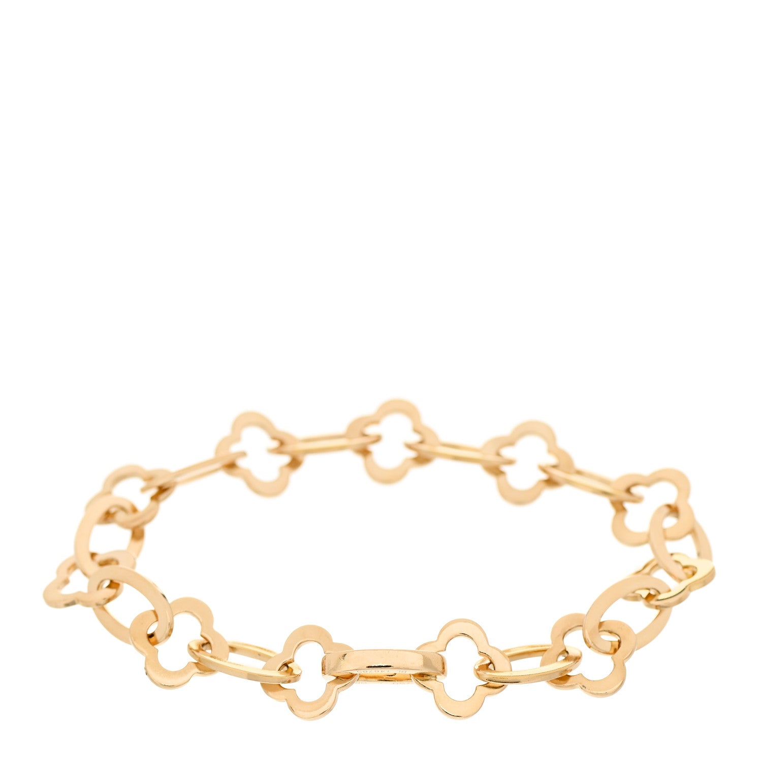 Van Cleef & Arpels 18K Yellow Gold Byzantine Alhambra Link Bracelet 2 of 3