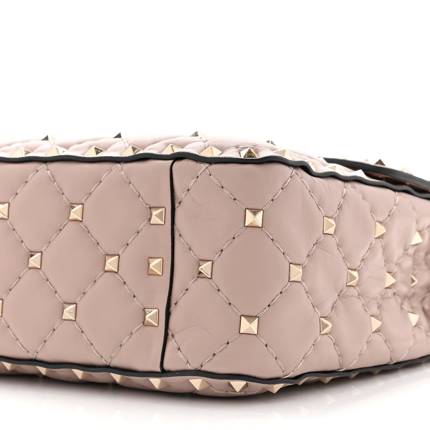 Valentino Garavani Lambskin Medium Rockstud Spike Shoulder Bag Poudre 8 of 10