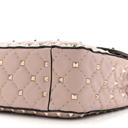 Valentino Garavani Lambskin Medium Rockstud Spike Shoulder Bag Poudre 8 of 10