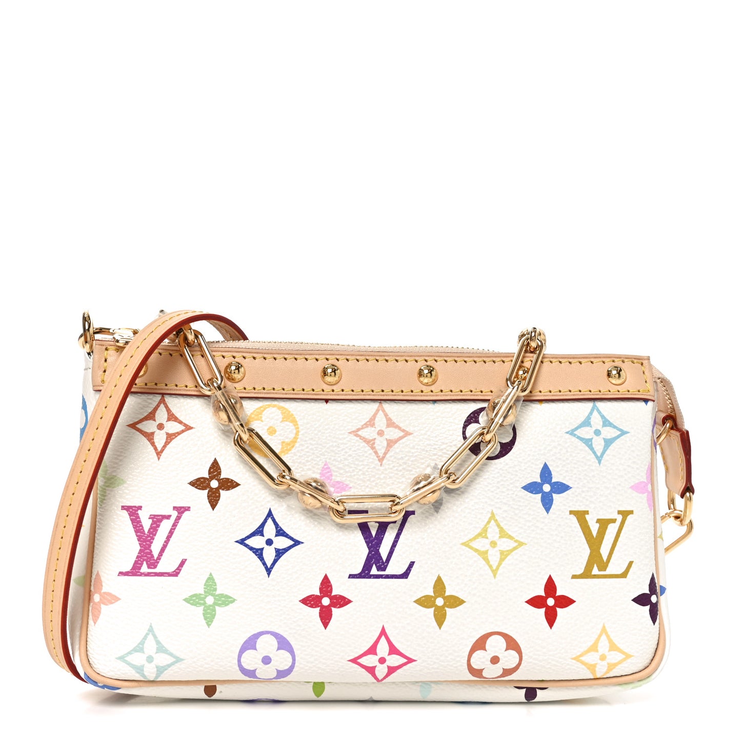 LV X TM Monogram Multicolor Pochette Accessories White