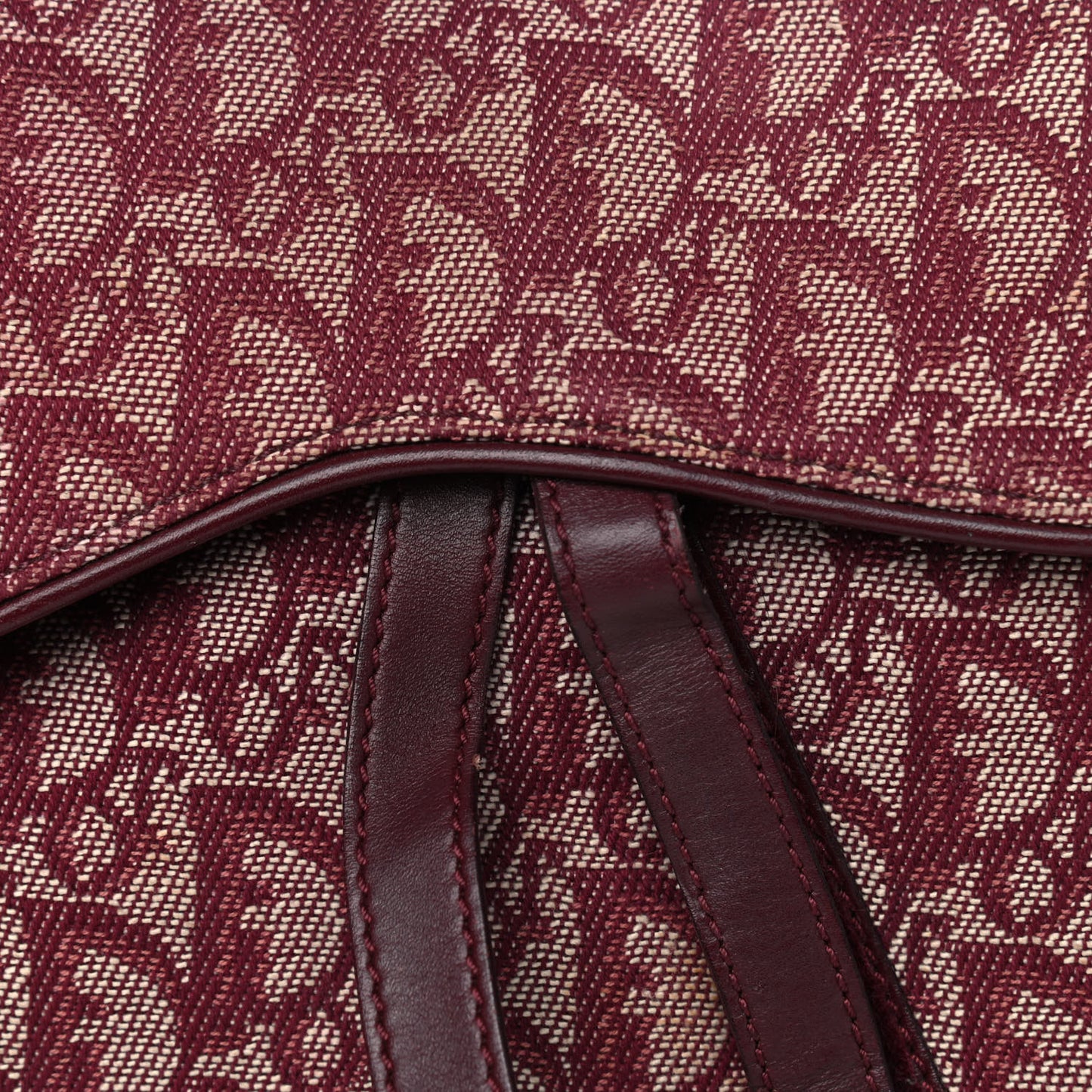 Monogram Double Saddle Bag Burgundy