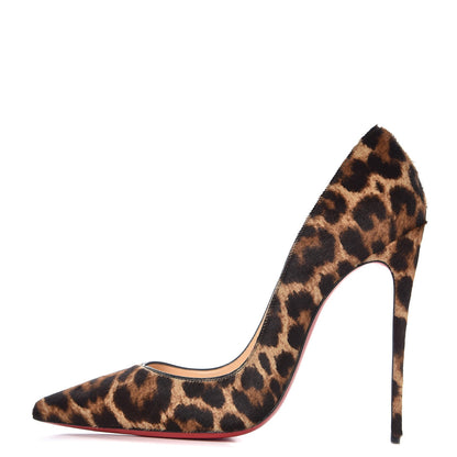 Christian Louboutin Pony Hair So Kate 120 Pumps 38.5 Leopard Black 1 of 9