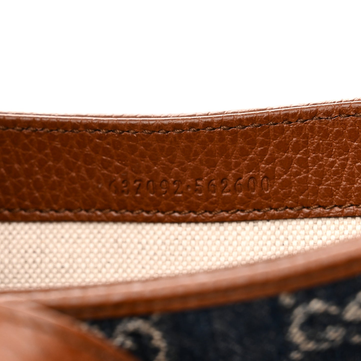 New Denim GG Monogram Calfskin Mini Jackie 1961 Hobo Blue Tea Cuir
