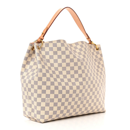 Louis Vuitton Damier Azur Graceful MM Rose Ballerine 3 of 11