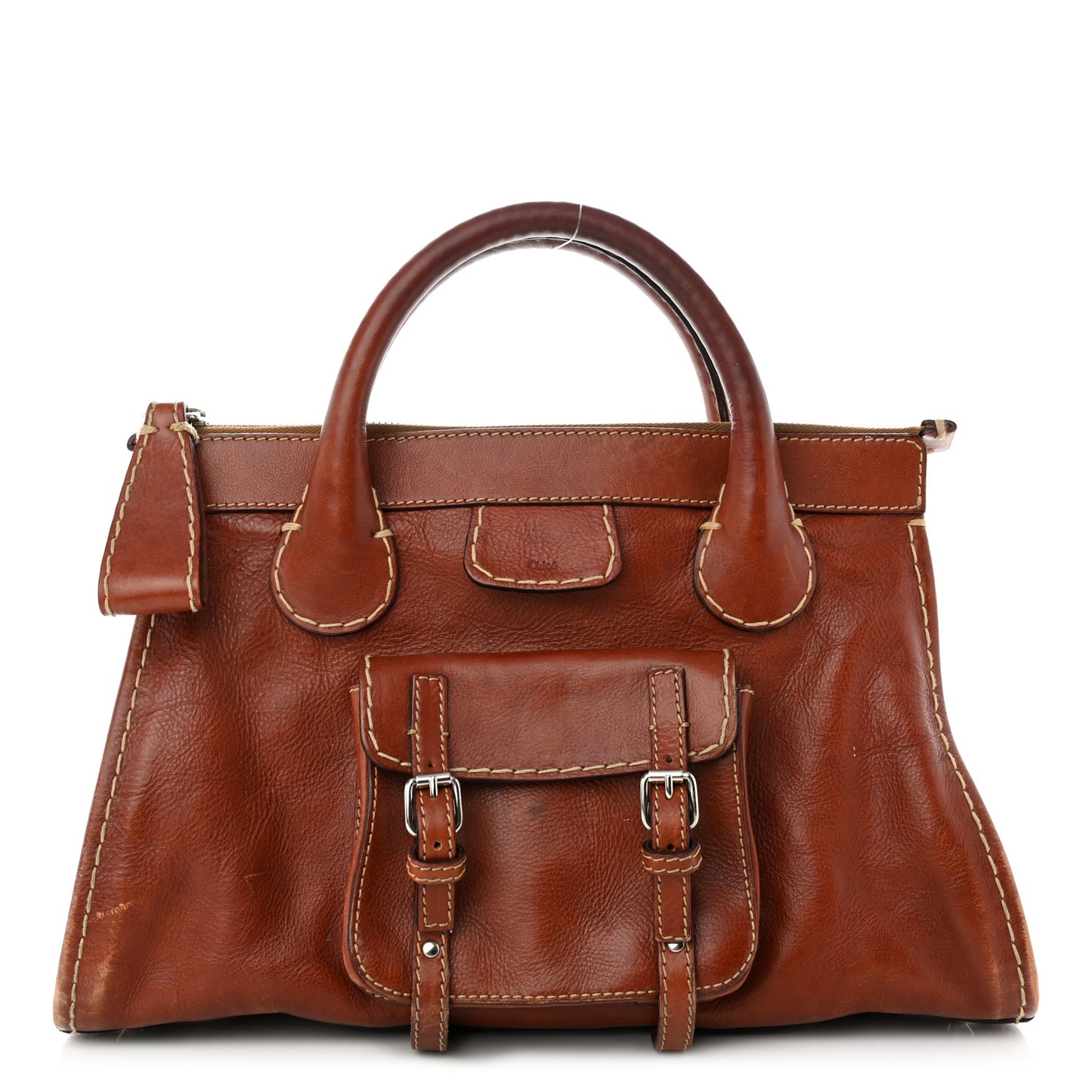 Calfskin Edith Satchel Ecureil Brown