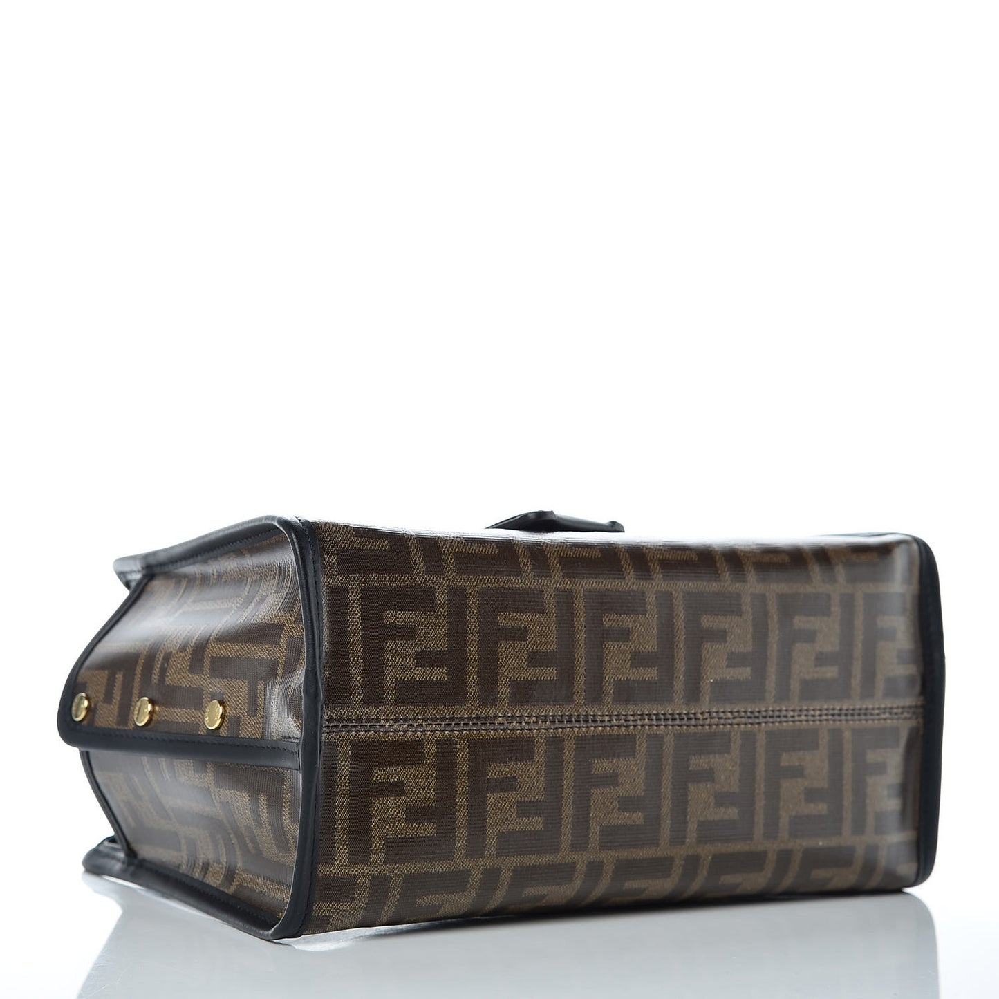 Glazed Fabric Vitello Century FF 1974 Stamp Patch Mini Peekaboo Defender Cover Mogano Panna Black