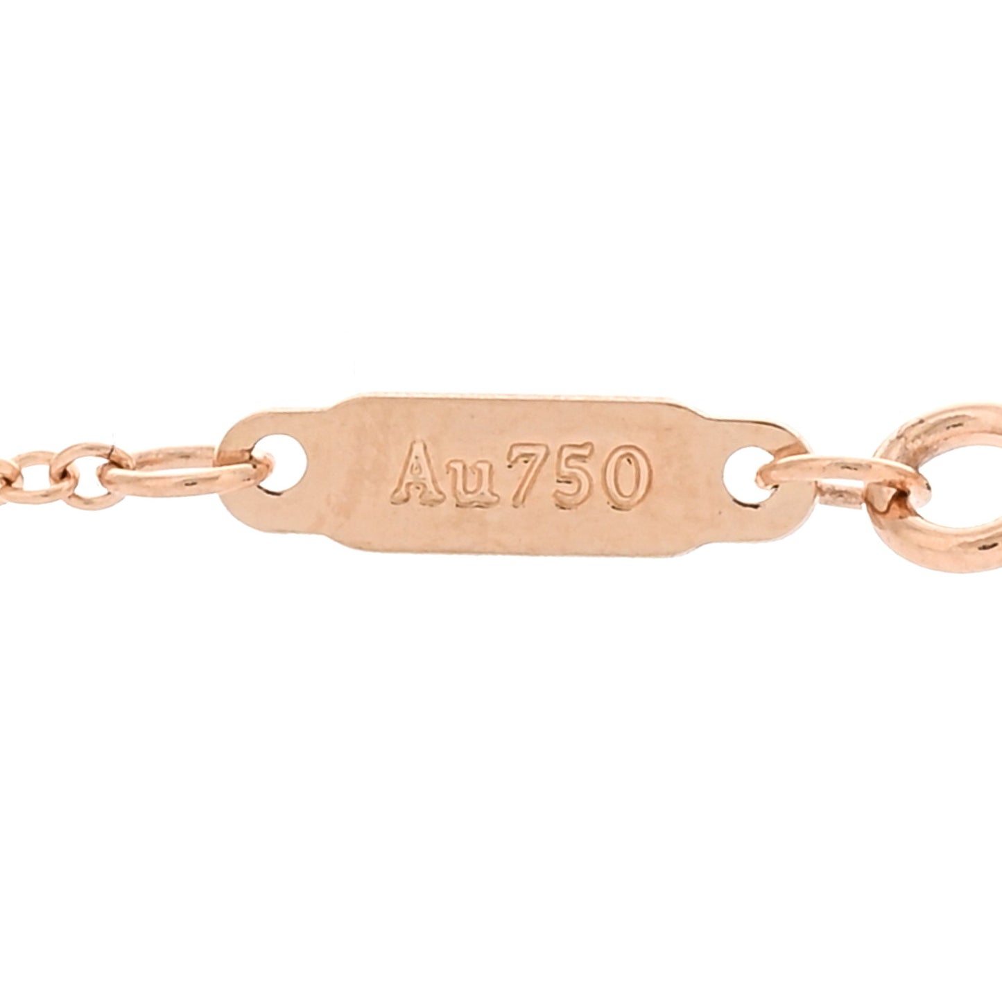 18K Rose Gold Large T Smile Pendant Necklace