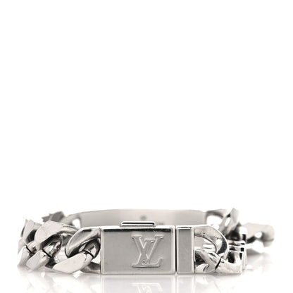 Louis Vuitton Zamac Palladium Monogram Chain Bracelet Silver 3 of 4