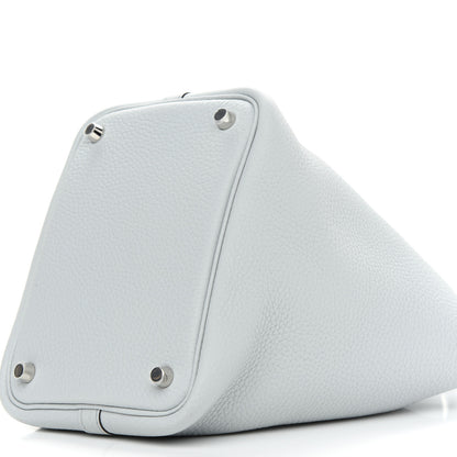 Hermes Taurillon Clemence Picotin Lock 18 PM Bleu Pale 9 of 9