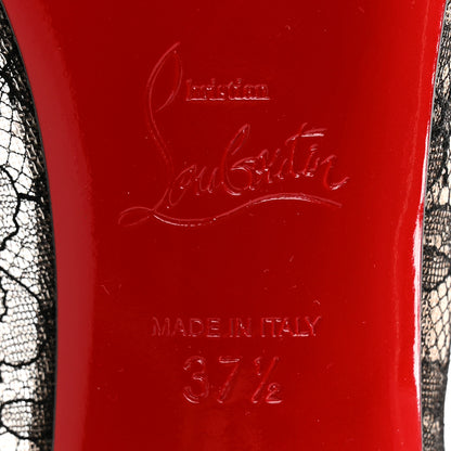 Christian Louboutin Satin Lace Delicatissima 85 Pumps 37.5 Black 6 of 10