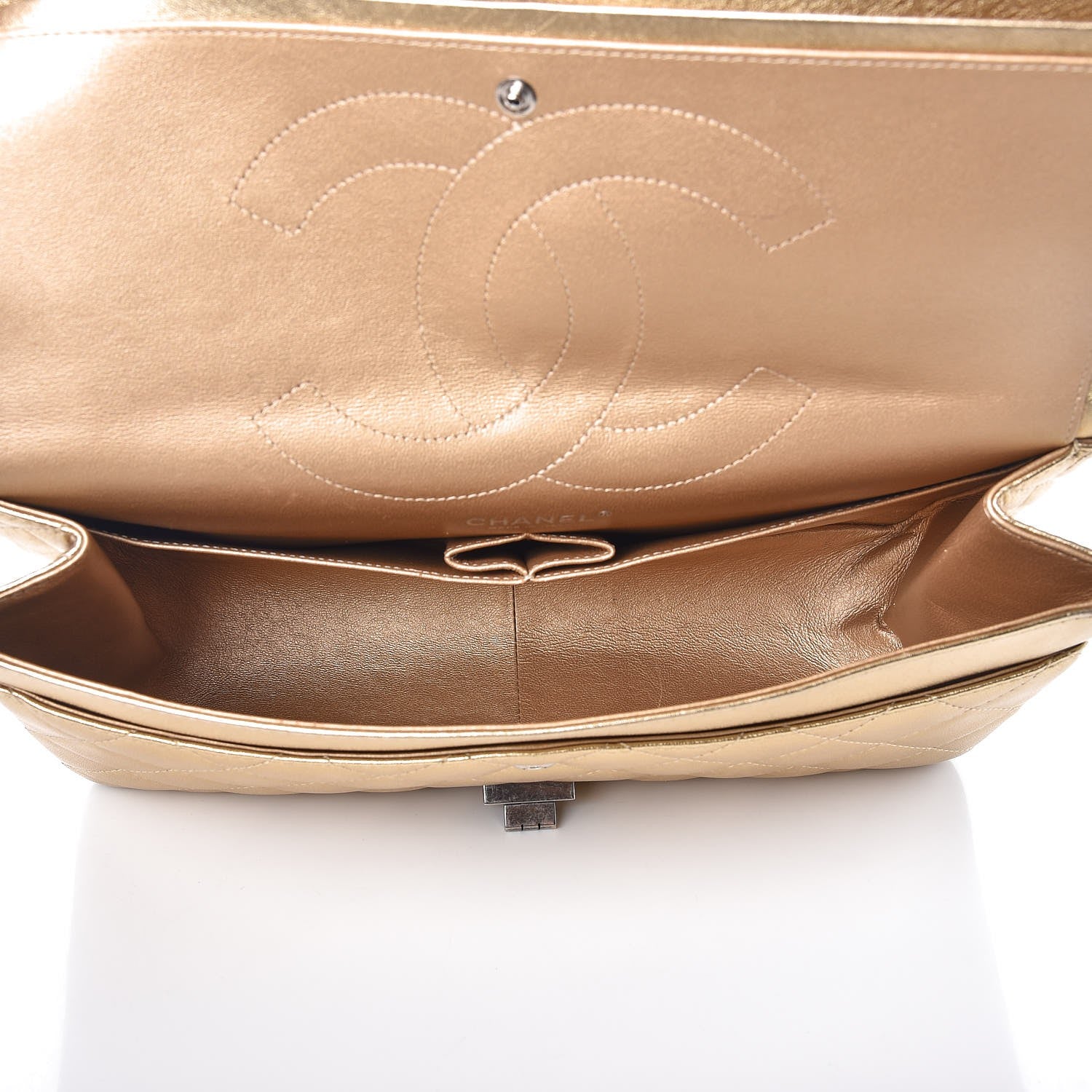 Chanel Metallic Lambskin Quilted 2.55 Reissue 227 Flap Gold 5 of 13