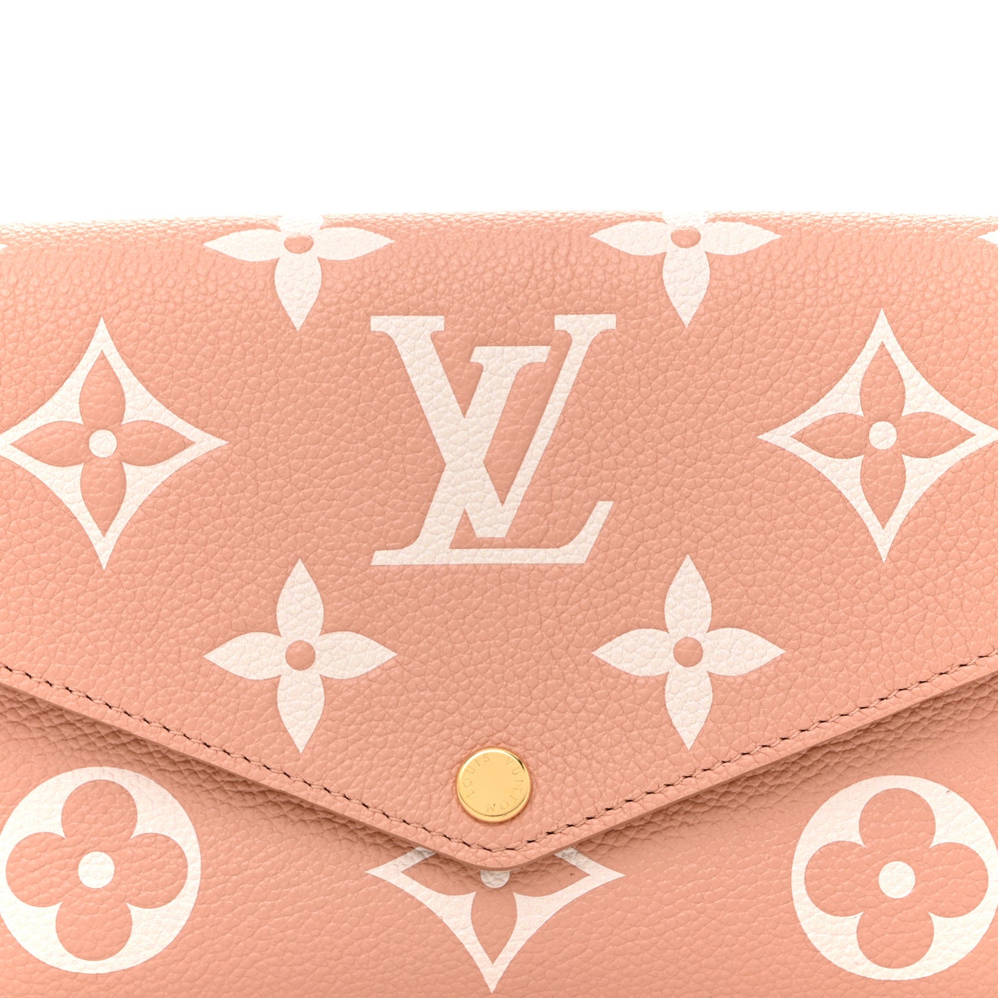 Empreinte Monogram Giant Felicie Pochette Chain Wallet Rose Trianon Creme