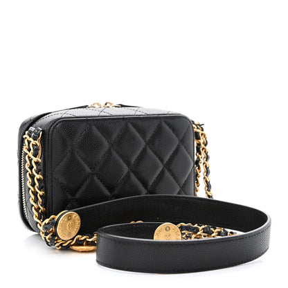 Chanel Caviar Quilted Twist Your Buttons Clutch With Chain Black 3 of 11
